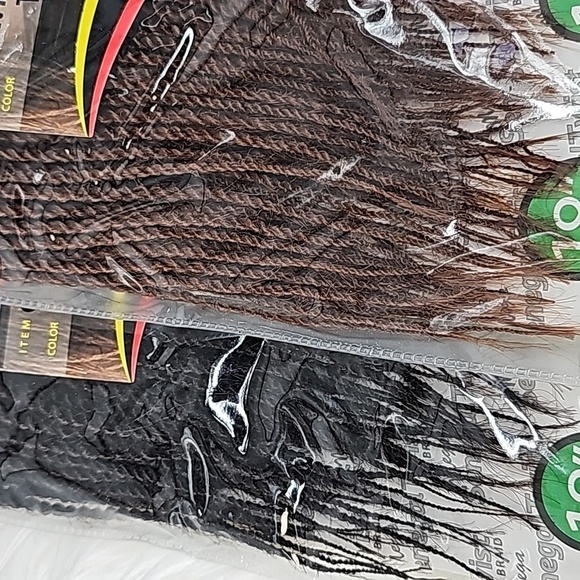Mega Sengal Twist Braid Crochet Hair 3 Bundles X 2 Packs T1B/30 & #4 Dark Brown - Picture 14 of 15
